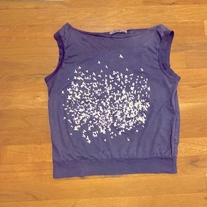 Charlotte for Urban Outfitters Dark Periwinkle Ballon Muscle Tee